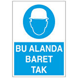 Bu Alanda Baret Tak Sticker 20X28 Cm
