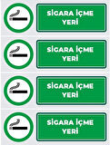 Sigara İçme Yeri Sticker 20X28 Cm