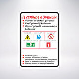 iş yerinde güvenlik Sticker 20X28 Cm