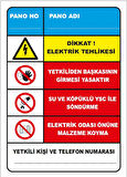 Elektrik Pano Numaralandırma Sticker 20X28 Cm