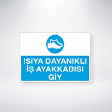 Isıya Dayanıklı İş Ayakkabısı Giy Sticker 20X28 Cm