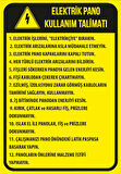 Elektrik Pano Kullanım Talimatı Sticker 20X28 Cm