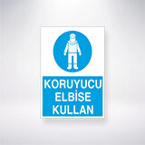 Koruyucu Elbise Kullan Sticker 20X28 Cm