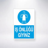 İş Önlüğü Giyiniz Sticker 20X28 Cm