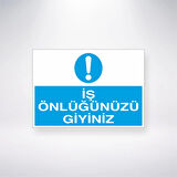 İş Önlüğünüzü Giyiniz Sticker 20X28 Cm