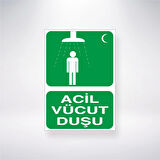 Acil Vücut Duşu Sticker 20X28 Cm