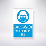 Baret, Gözlük ve Kulaklık Tak