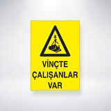 Vinçte Çalışanlar Var Sticker 20X28 Cm