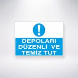 Depoları Düzenli ve Temiz Tut 21x35 Arkası Yapışkanlı Levha