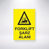 Forklift Şarz Alanı 21x35 Arkası Yapışkanlı Levha