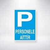 P Personele Aittir 21x35 Arkası Yapışkanlı Levha