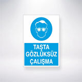 Taşta Gözlüksüz Çalışma Sticker 20X28 Cm