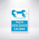 Taşta Gözlüksüz Çalışma Sticker 20X28 Cm