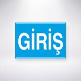 Giriş  21x35 Arkası Yapışkanlı Levha