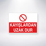 Kayışlardan Uzak Dur Sticker 20X28 Cm