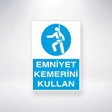 Emniyet Kemerini Kullan Sticker 20X28 Cm