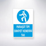 Paraşüt Tipi Emniyet Kemerini Tak Sticker 20X28 Cm