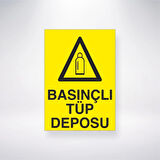 Basınçlı Tüp Deposu Sticker 20X28 Cm