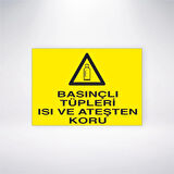 Basınçları Tüplerı Isı ve Ateşten Koru Sticker 20X28 Cm