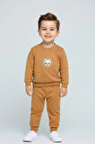 Erkek Çocuk Aslan Nakışlı 2’li Takım – Sweatshirt ve Alt Eşofman %100 Pamuk