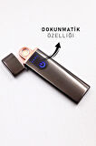 2 Adet Çift Taraflı Elektrikli Usb Şarjlı Siyah Çakmak