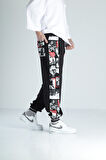 Çizgi Roman Detaylı Siyah Jogger Pantolon