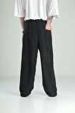 Aerobin Keten Siyah Baggy Pantolon