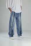 Premium Kalite Mavi Baggy Kot Pantolon