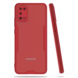Newface Samsung Galaxy A02S Kılıf Platin Silikon - Kırmızı