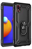 Newface Samsung Galaxy A01 Core Kılıf Sofya Yüzüklü Silikon Kapak - Siyah