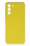 Newface Samsung Galaxy S21 FE Kılıf Nano içi Kadife Silikon - Sarı