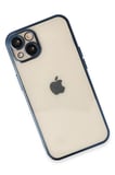 Newface Apple iPhone 13 Kılıf Razer Lensli Silikon - Lacivert