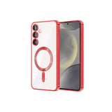 Newface Samsung Galaxy S24 Plus Kılıf Kross Magneticsafe Kapak - Kırmızı