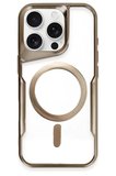 Newface Apple iPhone 16 Pro Max Kılıf Boyi Magsafe Silikon Kapak - Kahverengi
