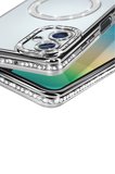 Newface Samsung Galaxy A06 Joke Simli Magneticsafe Kılıf - Gümüş