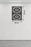 Kar Tanesi ve Barok Desenli Ahşap Duvar Tablosu - 25x35 cm Lazer Kesim Pano