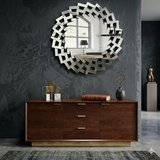 40x40 cm Kırılmaz Pleksi Dekoratif Duvar Aynası - Modern Geometrik Tasarım 1. Sınıf Ayna