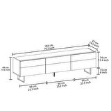 TV Sehpası İmza Gri Traverten 180 cm