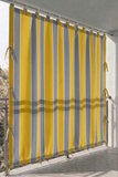 CEYLAN Home Üstten Halkalı, 3 Tarafı Kuş Gözlü Bahçe Brandası | Balkon & Teras Perdesi | Sarı - Gri