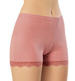 İncili 3'lü Set Kadın Kaşkorse Paça Dantelli Şort