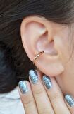 Sıkıştırmalı Kıkırdak Küpesi İnce Düz Earcuff
