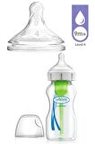 Yeni Geniş Ağız Gaz Yapmayan Cam Biberon 270 Ml + Level 4 Biberon Emziği Set