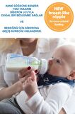Yeni Geniş Ağız Gaz Yapmayan Cam Biberon 270 Ml + Level 4 Biberon Emziği Set
