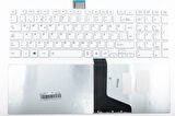 Toshiba  ile Uyumlu Satellite L850-13M Uyumlu Laptop Klavye Beyaz Çerçeveli