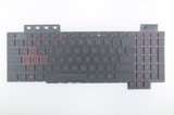 Asus Tuf Gaming FX504GE, FX504GM FX80 FX80G ile Uyumlu Notebook Klavye - Siyah - TR - Backlit - Ver.1 (Non-RGB) - Kırmızı Tuş