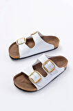 Beyaz Günlük Birkenstock Kadın Terlik