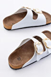 Beyaz Günlük Birkenstock Kadın Terlik