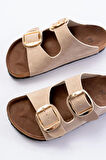 Bej Günlük Birkenstock Kadın Terlik