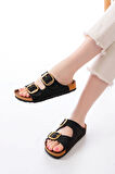 Siyah Günlük Birkenstock Kadın Terlik