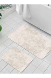 Dijital Baskılı Yıkanabilir Kaymaz Taban 2li Banyo Halısı Paspas Klozet Takımı
